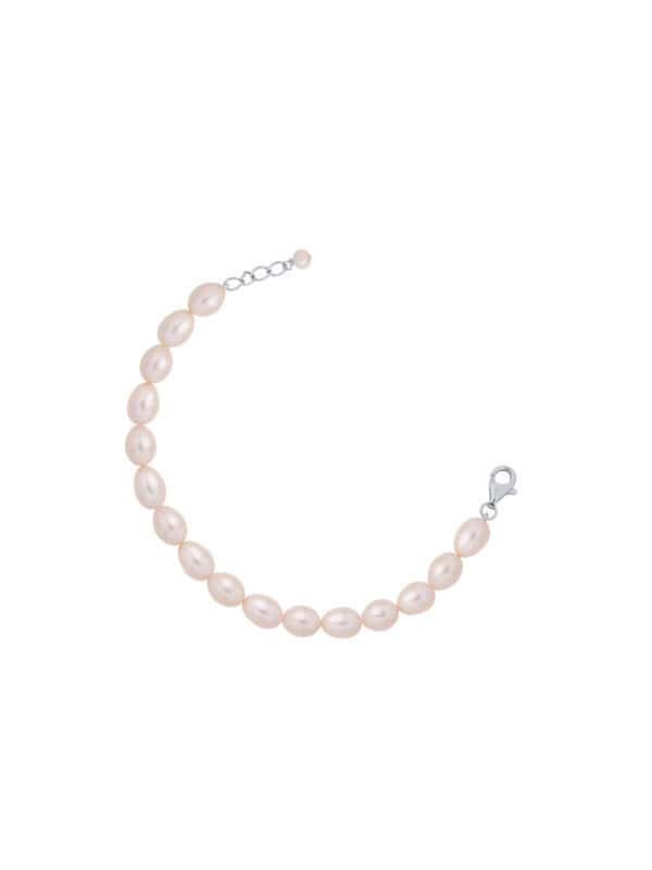 TOMEI Natural Pearl Bracelet, Mixed Cream-Light Pink