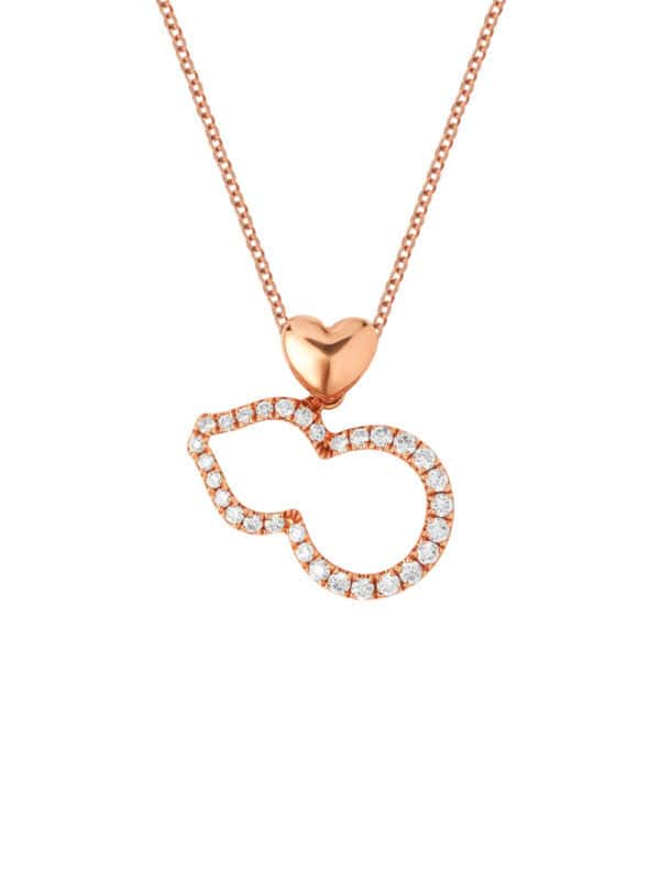 TOMEI Rouge Collection, Lovely Hulu Necklace Rose Gold 750