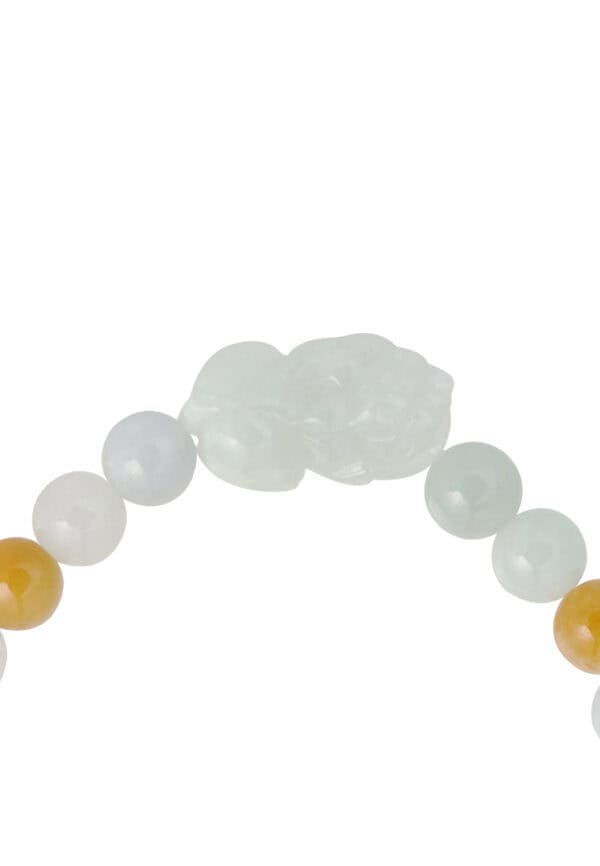 TOMEI ?????? Palace Grace Natural Jade Bead With Pixiu Bracelet | Multi-Tone