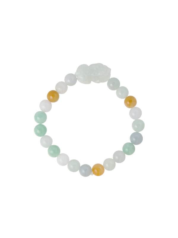 TOMEI ?????? Palace Grace Natural Jade Bead With Pixiu Bracelet | Multi-Tone
