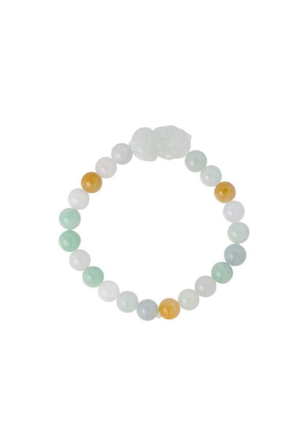 TOMEI ?????? Palace Grace Natural Jade Bead With Pixiu Bracelet | Multi-Tone