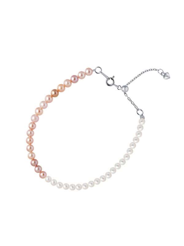 TOMEI [Online Exclusive] Pearlfect Love Single Strand Dual-Tone Pearl Bracelet