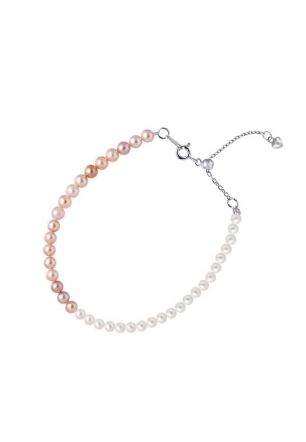 TOMEI [Online Exclusive] Pearlfect Love Single Strand Dual-Tone Pearl Bracelet