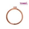 TOMEI Solitaire Diamond Ring, Rose Gold 585