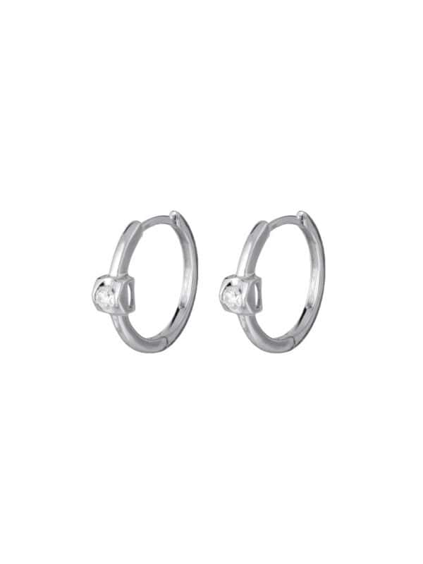 TOMEI Tower Collection Diamond Earrings, White Gold 585