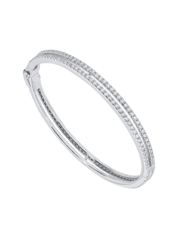 TOMEI Gilded Harmony Diamond Bangle, White Gold 750