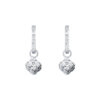 TOMEI Quadrated Luminosity Duo Earrings, White Gold 585