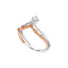 TOMEI Aurora Bloom Diamond Ring, White+Rose Gold 585