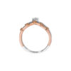 TOMEI Aurora Bloom Diamond Ring, White+Rose Gold 585