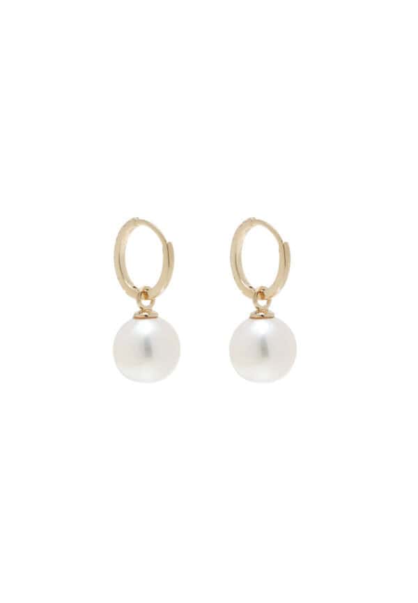 TOMEI Souly Bewitched Pearl Earrings, White/Yellow Gold 585