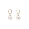 TOMEI Souly Bewitched Pearl Earrings, White/Yellow Gold 585