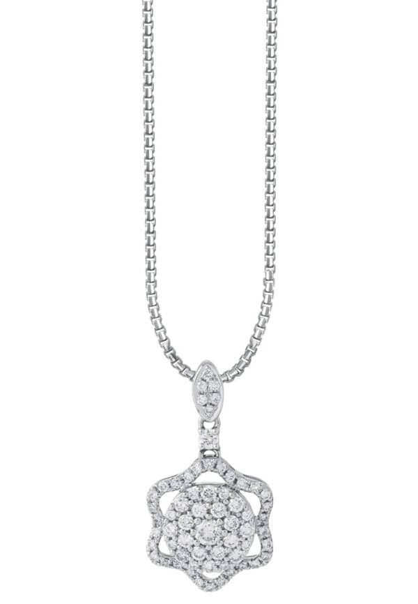TOMEI The Classy Series Diamond Pendant, White Gold 750