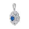 TOMEI Sapphire Pendant, White Gold 750