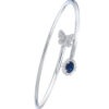 TOMEI Sapphire Diamond Bangle, White Gold 750