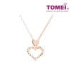 TOMEI Rouge Collection Dual Heart Necklace I Rose Gold 750 (18K)