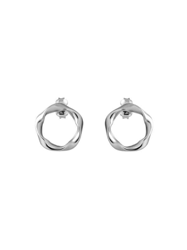 TOMEI Shining Wave Earrings, White Gold 585 (X3TE12860-W)