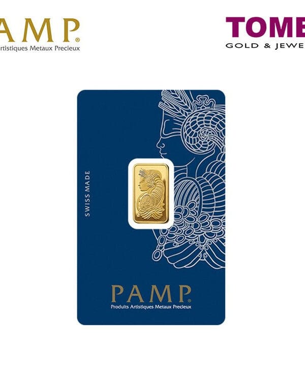 TOMEI x PAMP Suisse Lady Fortuna Gold Bar | 2.5 Grams | 5 Grams | 10 Grams |  Fine Gold 9999