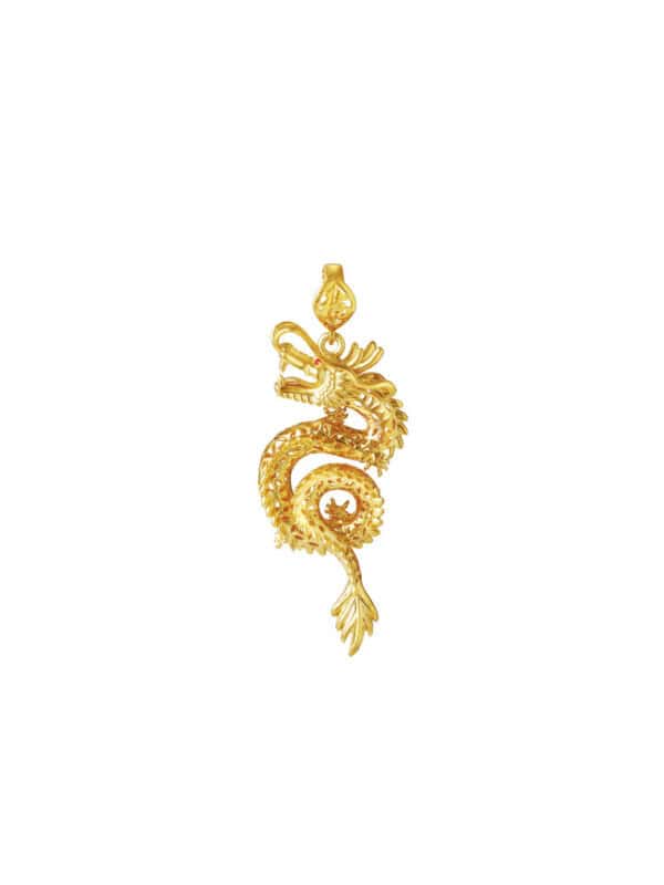 TOMEI The Ascending Dragon Pendant, Yellow Gold 916