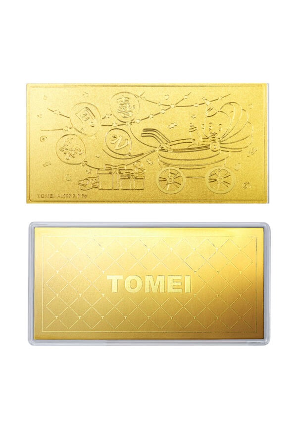 TOMEI [Online Exclusive] Baby Fullmoon Celebration Gold Wafer 0.5G, Yellow Gold 9999