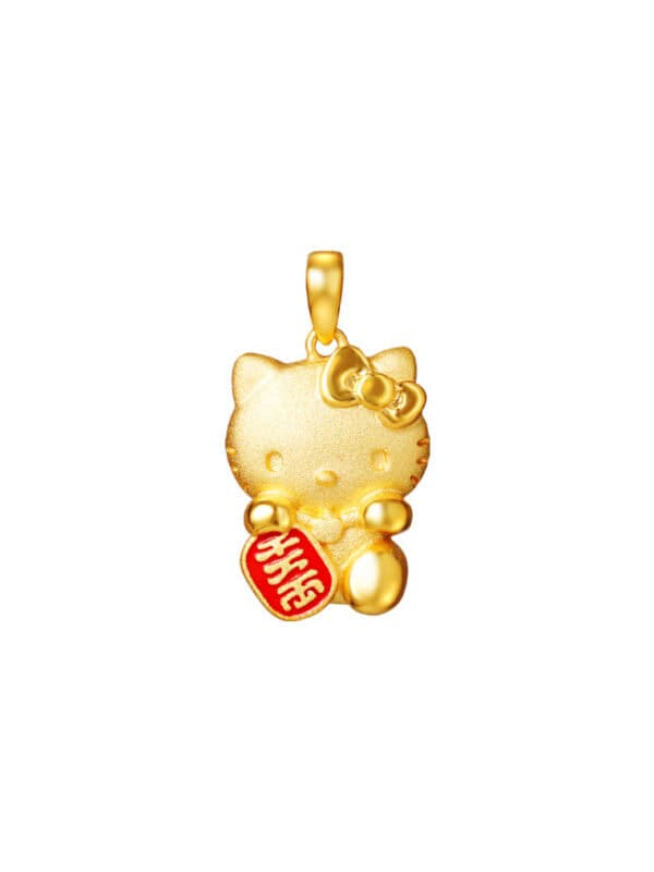 TOMEI X SANRIO Hello Kitty Affluent Pendant, Yellow Gold 916