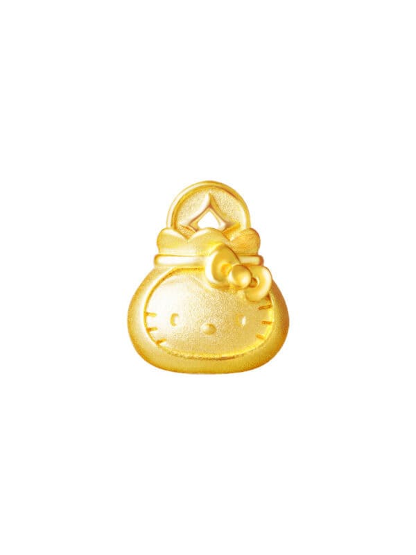 TOMEI X SANRIO Hello Kitty Fukubukuro Pendant, Yellow Gold 916