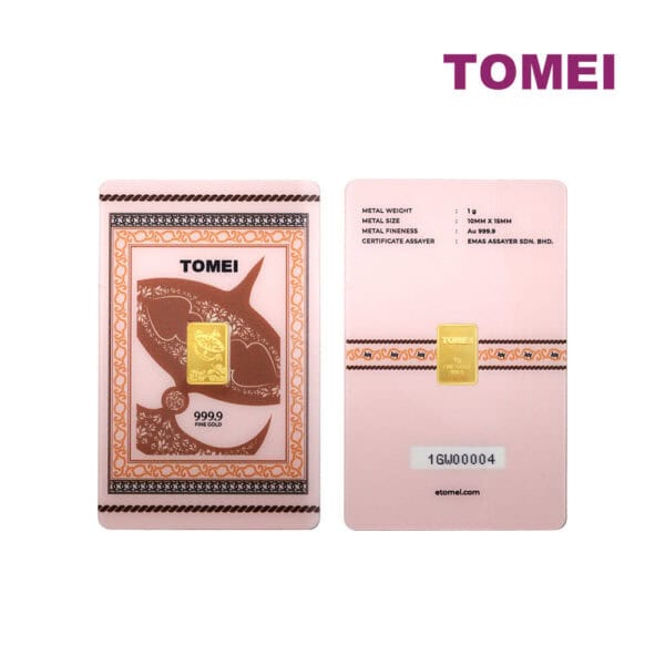 TOMEI [Online Exclusive] Koleksi Wau Gold Bar | 1 Gram | Fine Gold 9999