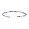 TOMEI Rosy Winter Collection Diamond Bangle, White+Rose Gold 585