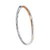 TOMEI Rosy Winter Collection Diamond Bangle, White+Rose Gold 585