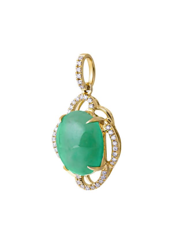 TOMEI ??????Jade Pendant, Yellow Gold 750