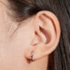 TOMEI Tower Collection Diamond Earrings, White Gold 585