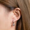 TOMEI Sphericity in Luminescence Duo Earrings, White Gold 585