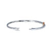 TOMEI Rosy Winter Collection Diamond Bangle, White+Rose Gold 585