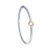 TOMEI Rosy Winter Collection Diamond Bangle, White+Rose Gold 585