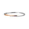 TOMEI Rosy Winter Collection Diamond Bangle, White+Rose Gold 585