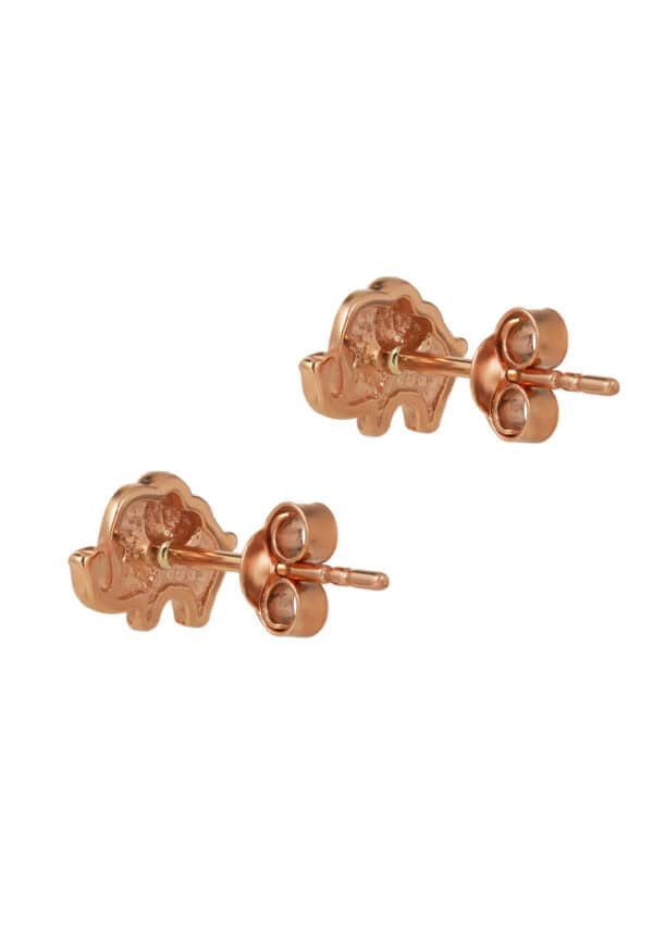 TOMEI Rouge Collection Elephant Earrings, Rose Gold 750