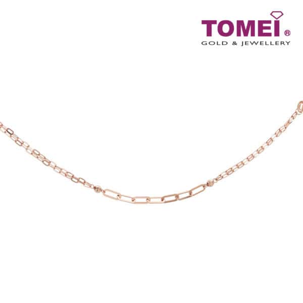 TOMEI Rouge Collection Link Chain Bracelet, Rose Gold 750