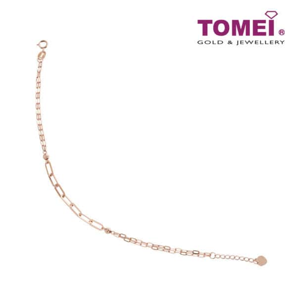 TOMEI Rouge Collection Link Chain Bracelet, Rose Gold 750