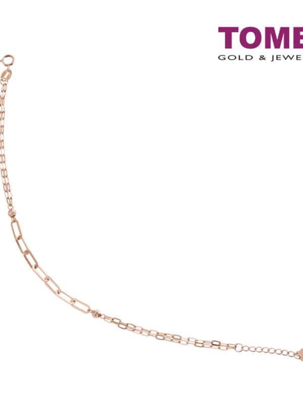 TOMEI Rouge Collection Link Chain Bracelet, Rose Gold 750