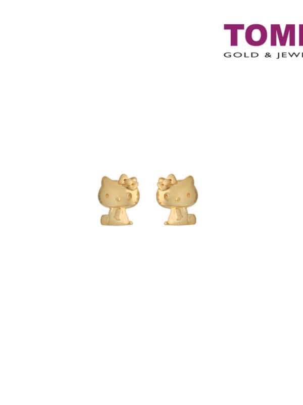 TOMEI x Hello Kitty Earrings, Yellow Gold 916