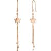 TOMEI Rouge Collection Star Long Earrings, Rose Gold 750