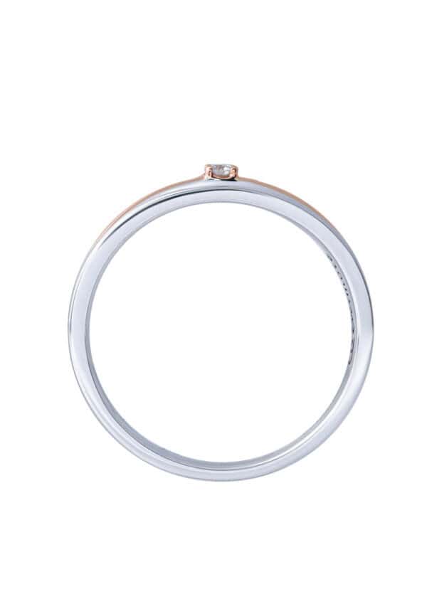 TOMEI【绚丽真爱】Evermore Couple Ring, White+Rose Gold 750
