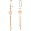 TOMEI Rouge Collection Star Long Earrings, Rose Gold 750