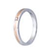 TOMEI【绚丽真爱】Evermore Couple Ring, White+Rose Gold 750