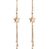 TOMEI Rouge Collection Star Long Earrings, Rose Gold 750