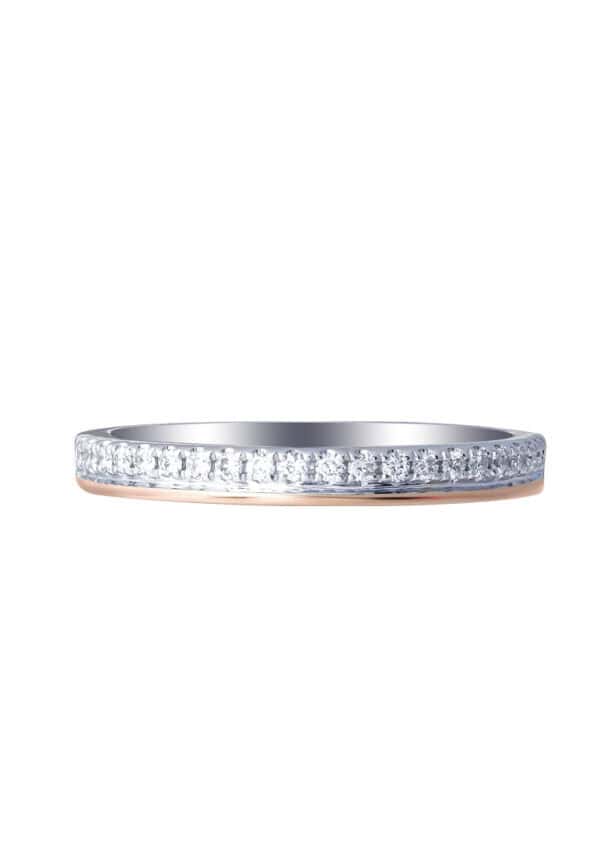 TOMEI【真爱多美。承诺】 Evermore Couple Ring, White+Rose Gold 750