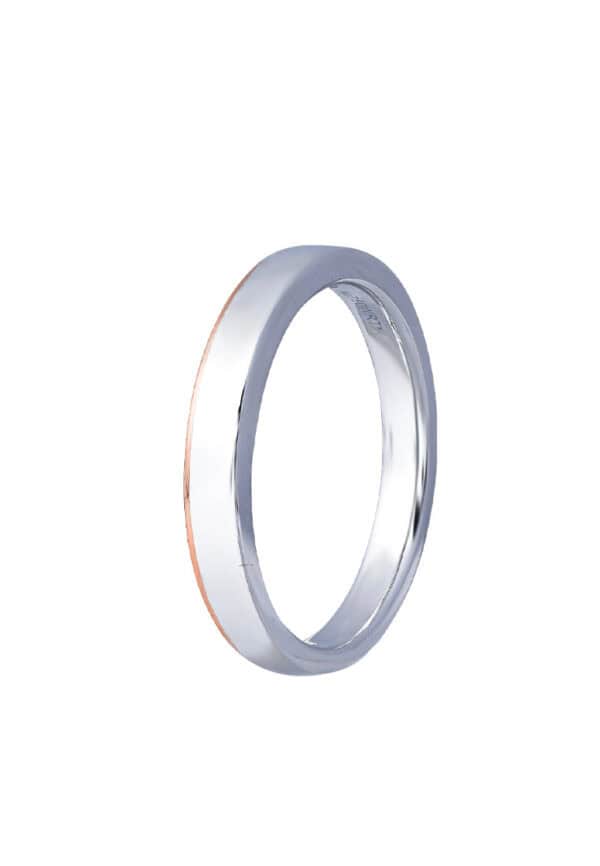 TOMEI【真爱多美。承诺】 Evermore Couple Ring, White+Rose Gold 750