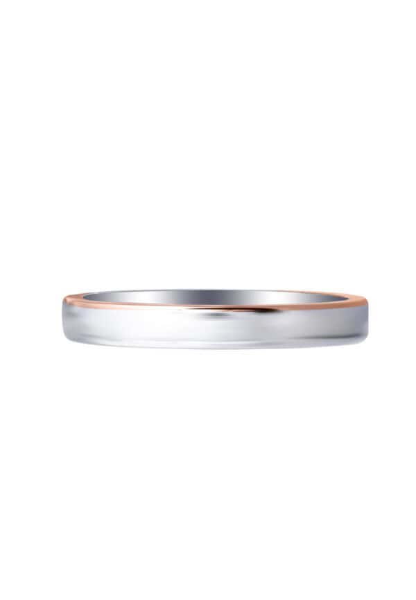 TOMEI【真爱多美。承诺】 Evermore Couple Ring, White+Rose Gold 750