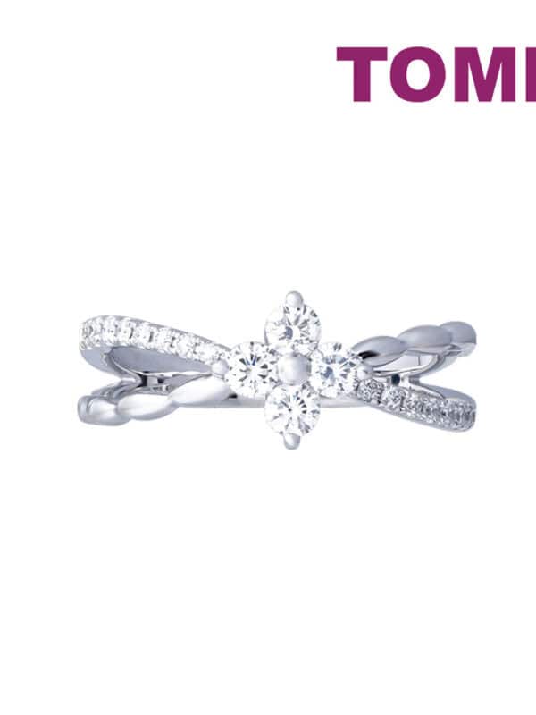TOMEI 【爱的光辉】Brilliant Love Ring, White Gold 750