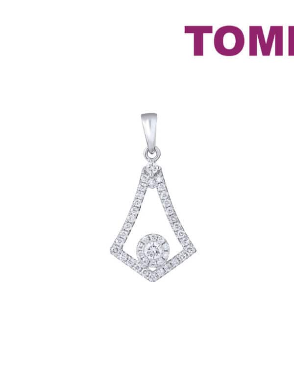 TOMEI Sparkle Serenity Collection DIamond Pendant, White Gold 750