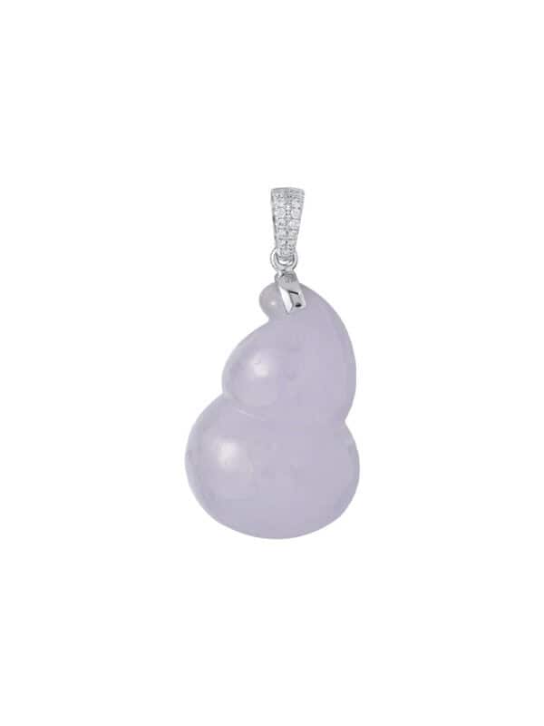 TOMEI Purple Jade Gourd Pendant, White Gold 750